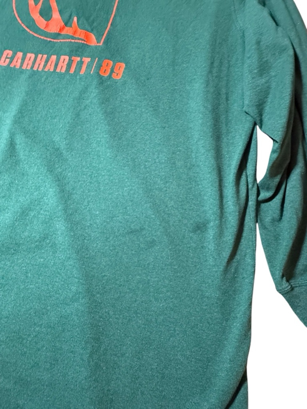 Carhartt shirt men's 3XL Tall green long sleeve pocket thick heavy cotton - Picture 4 of 4